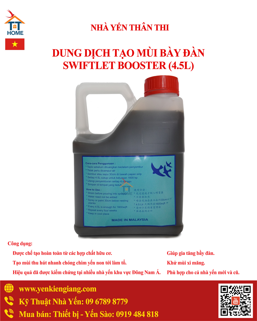 DUNG DỊCH SWIFTLET BOOSTER 4.5L
