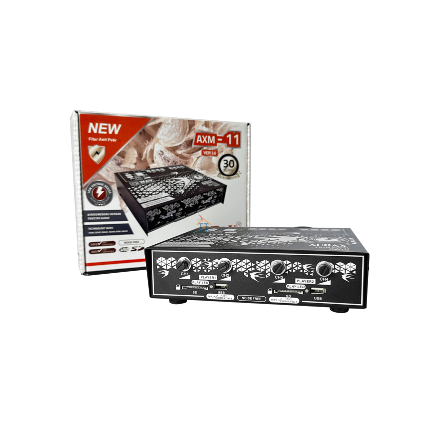 Amplifier Cao Cấp AUDAX: AXM-11 Ver 3.0 ( auto chuyển đổi tự động 110v-240v - AC<=>DC ) 800 loa