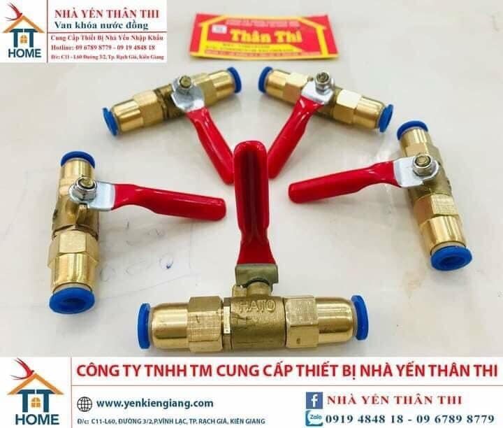 Van khóa nước đồng