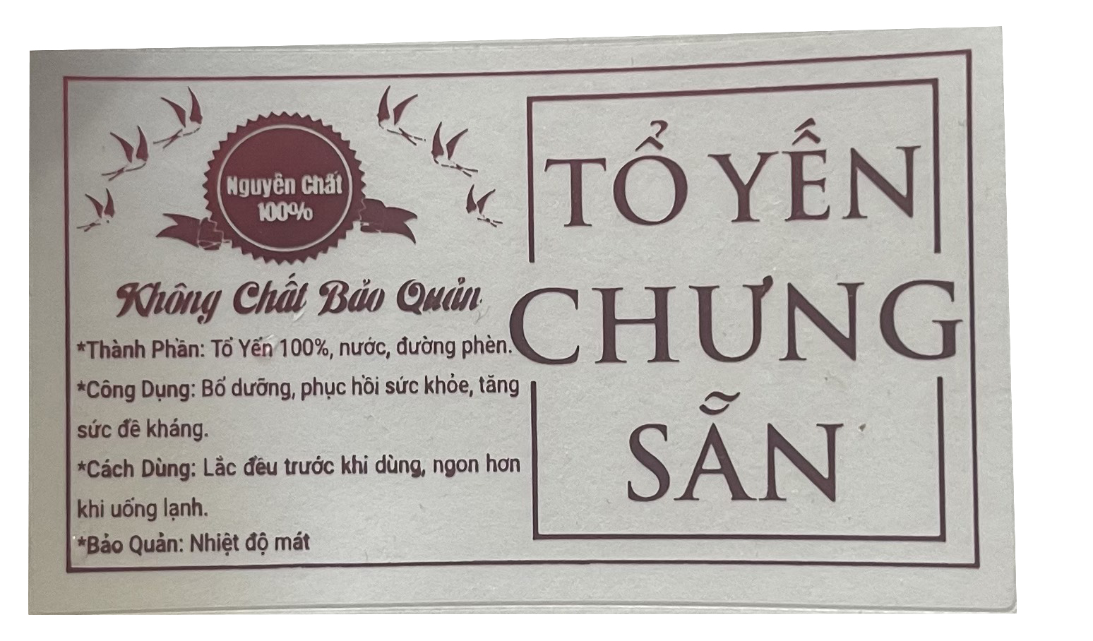 TEM DECAL ÉP KIM ĐỎ DÀN HŨ YẾN
